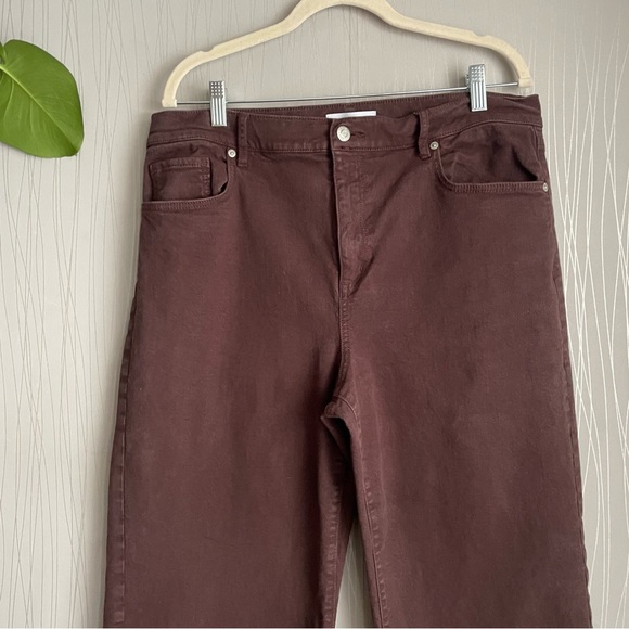 LOFT the Wide Leg Jeans Womens size 12/31 Brown - Picture 2 of 9